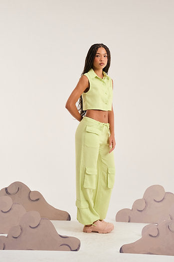 Calça Cargo Verde Pistache