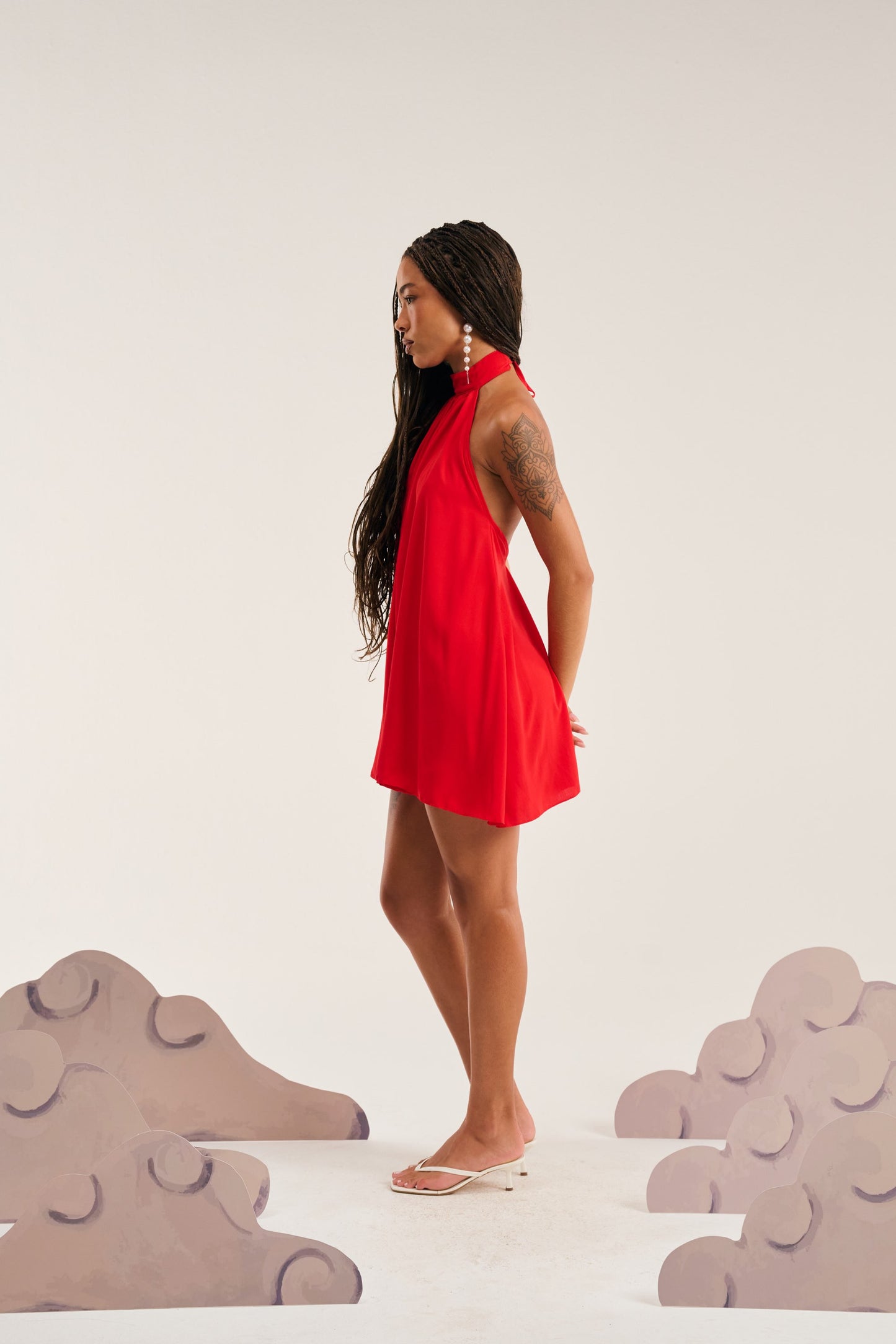 Vestido Clara Vermelho Roseira