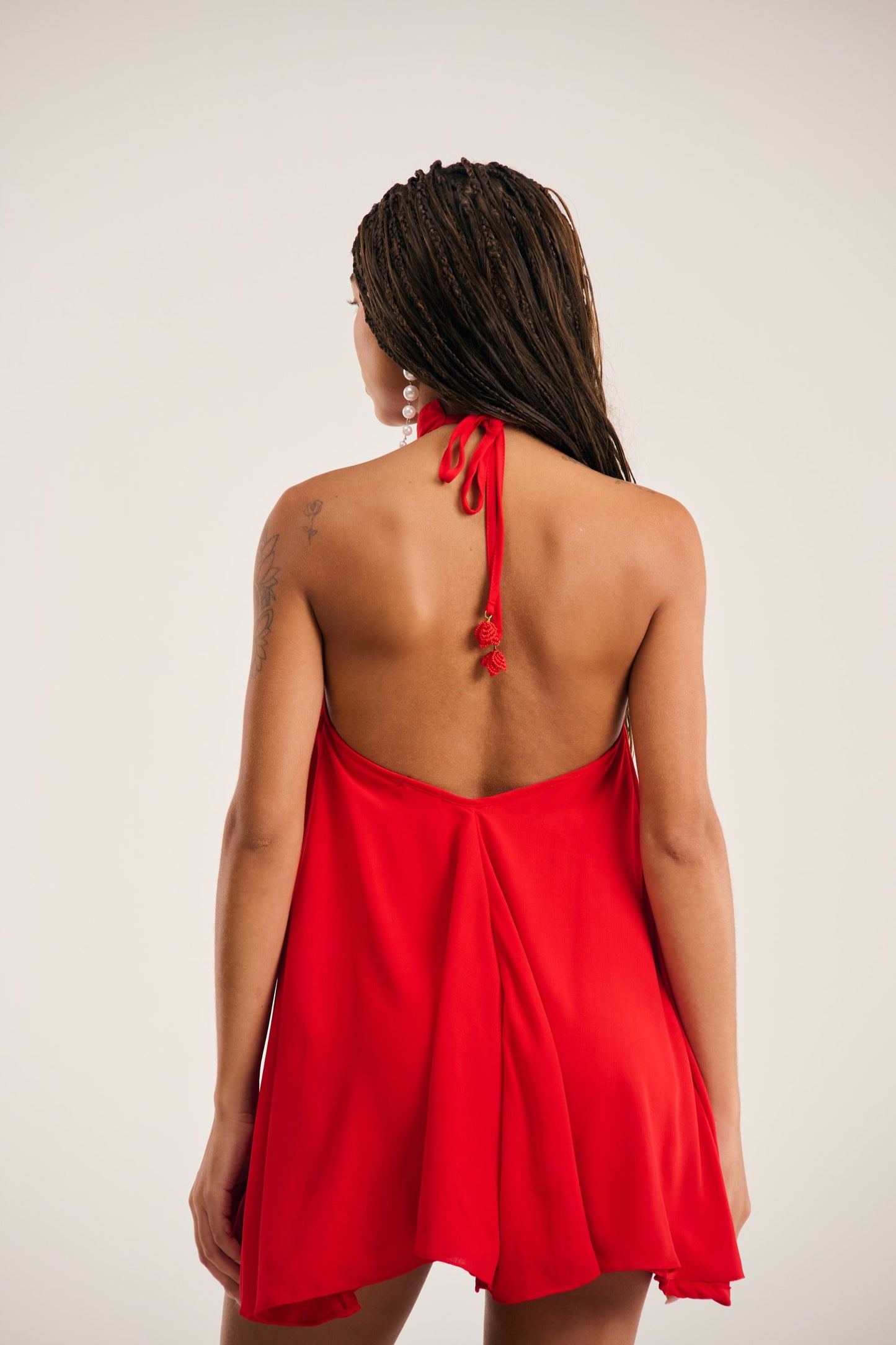 Vestido Clara Vermelho Roseira