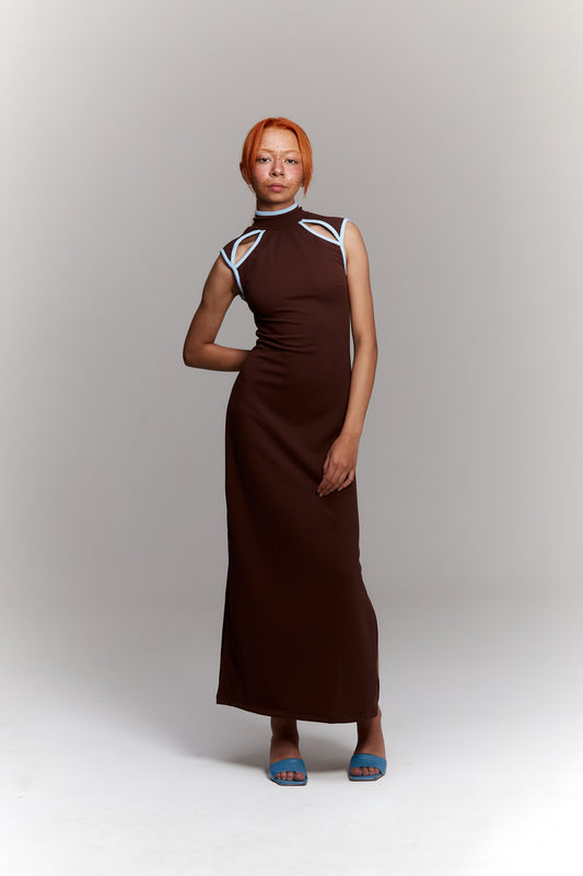 Vestido Iza Marrom image 0