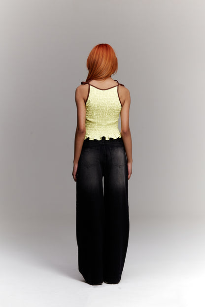 Top Duda Lastex Amarelo